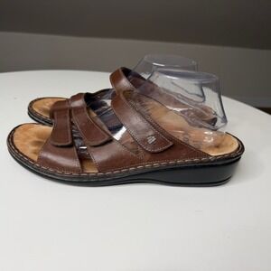 Finn Comfort Baltrum Brown Leather Comfort Sandals Handmade Germany Mens 10